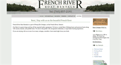Desktop Screenshot of frenchriverboatrentals.com