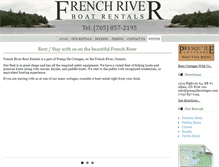 Tablet Screenshot of frenchriverboatrentals.com
